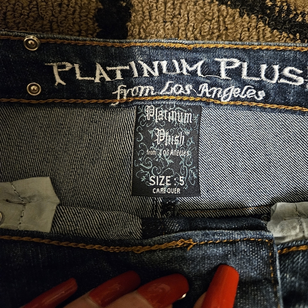 Platinum Plush slit front jeans - Picture 8 of 13
